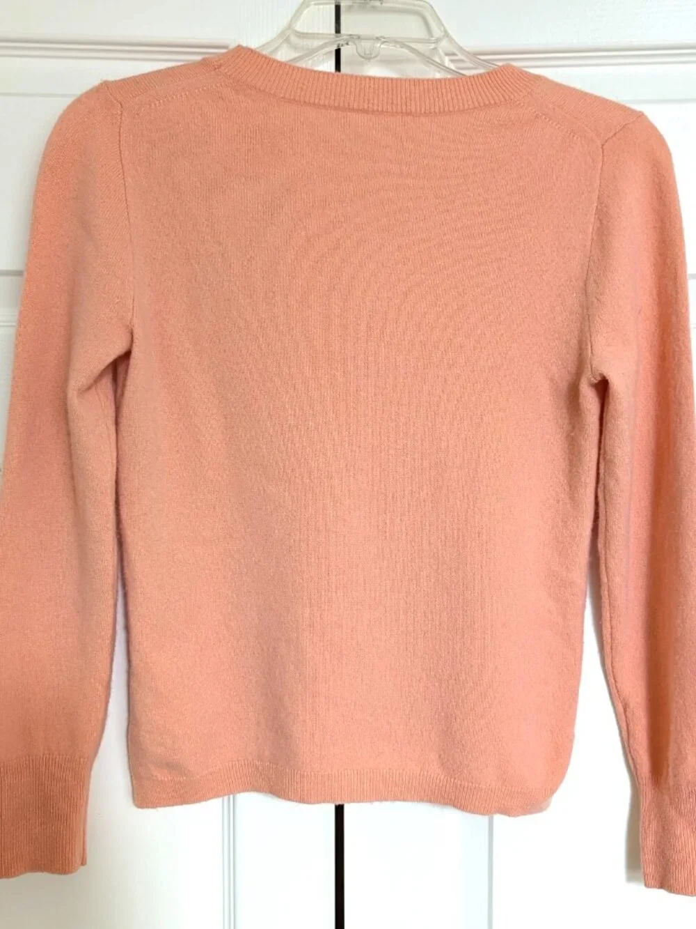 J.Crew 100% Cashmere Sweater Women’s Small Peach Crewneck Long Sleeve Soft